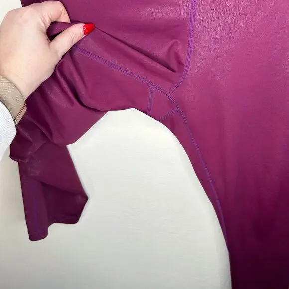 Zyia Active Metallic LNT Lipgloss Light n Tight Hi-Rise Capri Leggings 14 or 16 - Picture 6 of 12